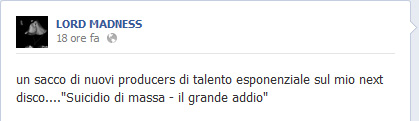 Lord Madness Facebook Suicidio di Massa
