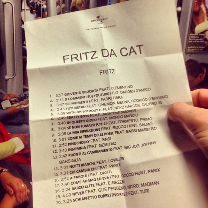 Tracklist Fritz da Cat Fritz