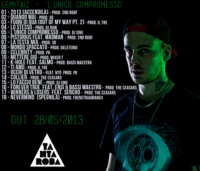 Tracklist L' Unico compromesso gemitaiz Tanta Roba label