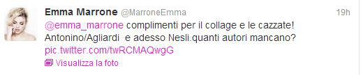 twit Emma Marrone Nesli
