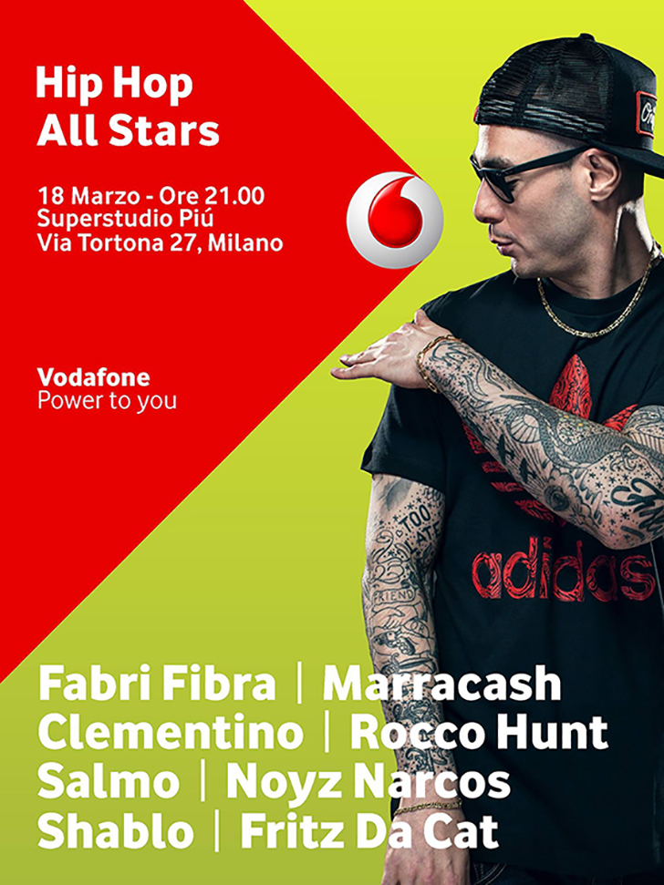 Flyer evento Vodafone Hip Hop All Stars